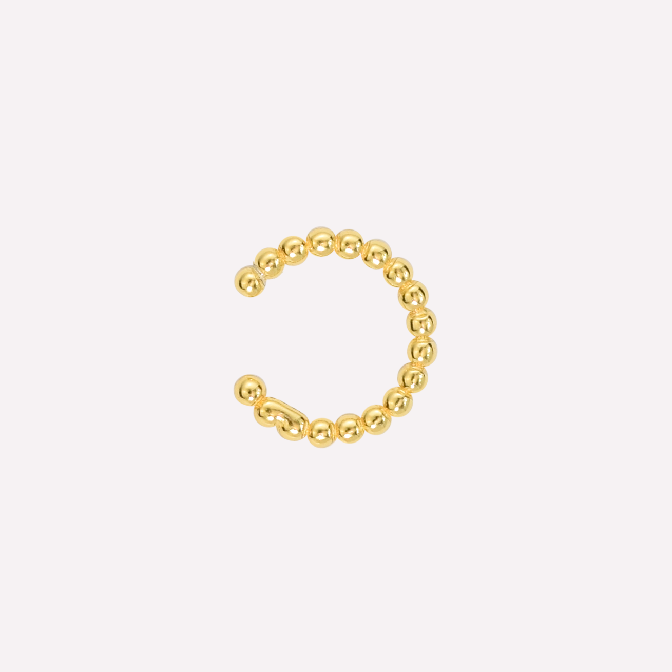DOTTED EAR CUFF CLIP-ON EARRINGS IN GOLD
