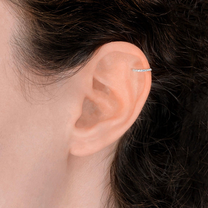 RHINESTONE EAR CUFF CLIP-ON EARRING