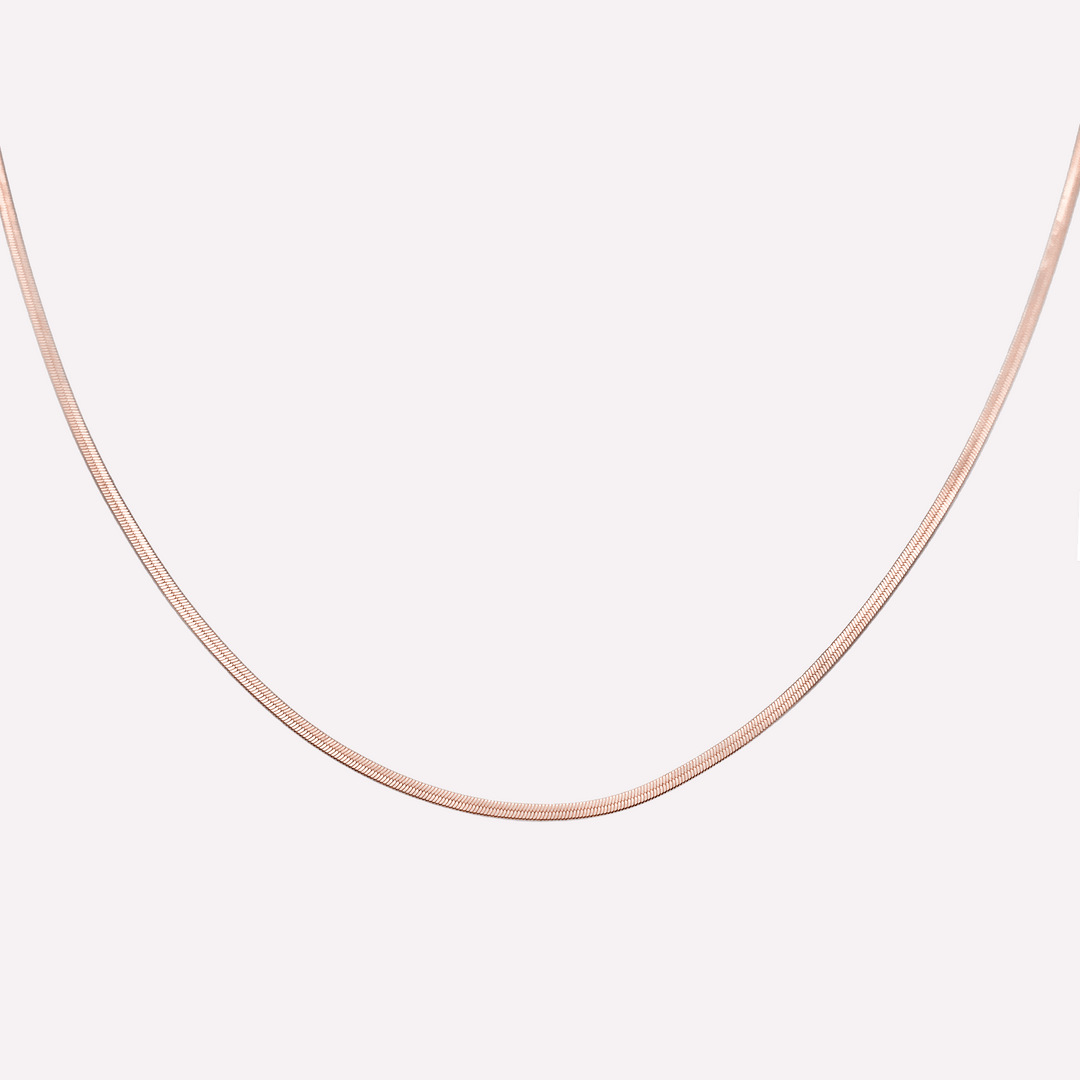 FLAT SNAKE CHAIN NECKLACE FLAT SNAKE CHAIN NECKLACE