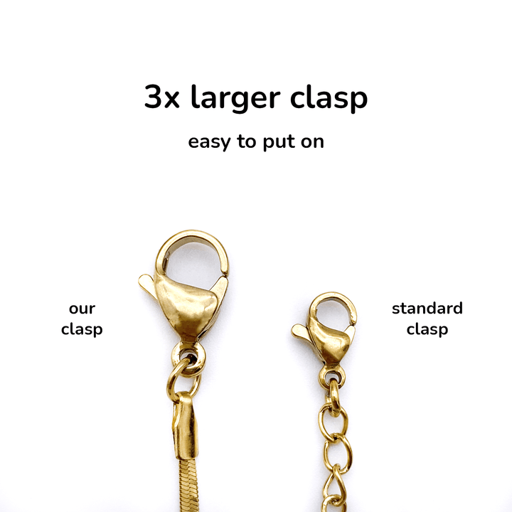 Snake Chain Clasp Insert FLAT SNAKE CHAIN NECKLACE – atrenda