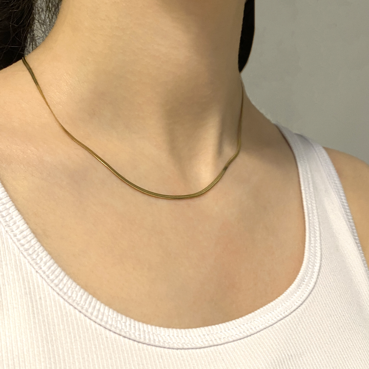 flat snake chain necklace