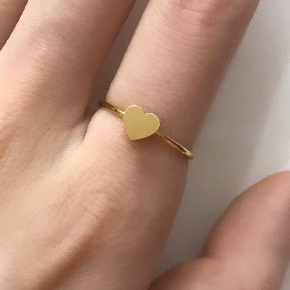 mini heart ring