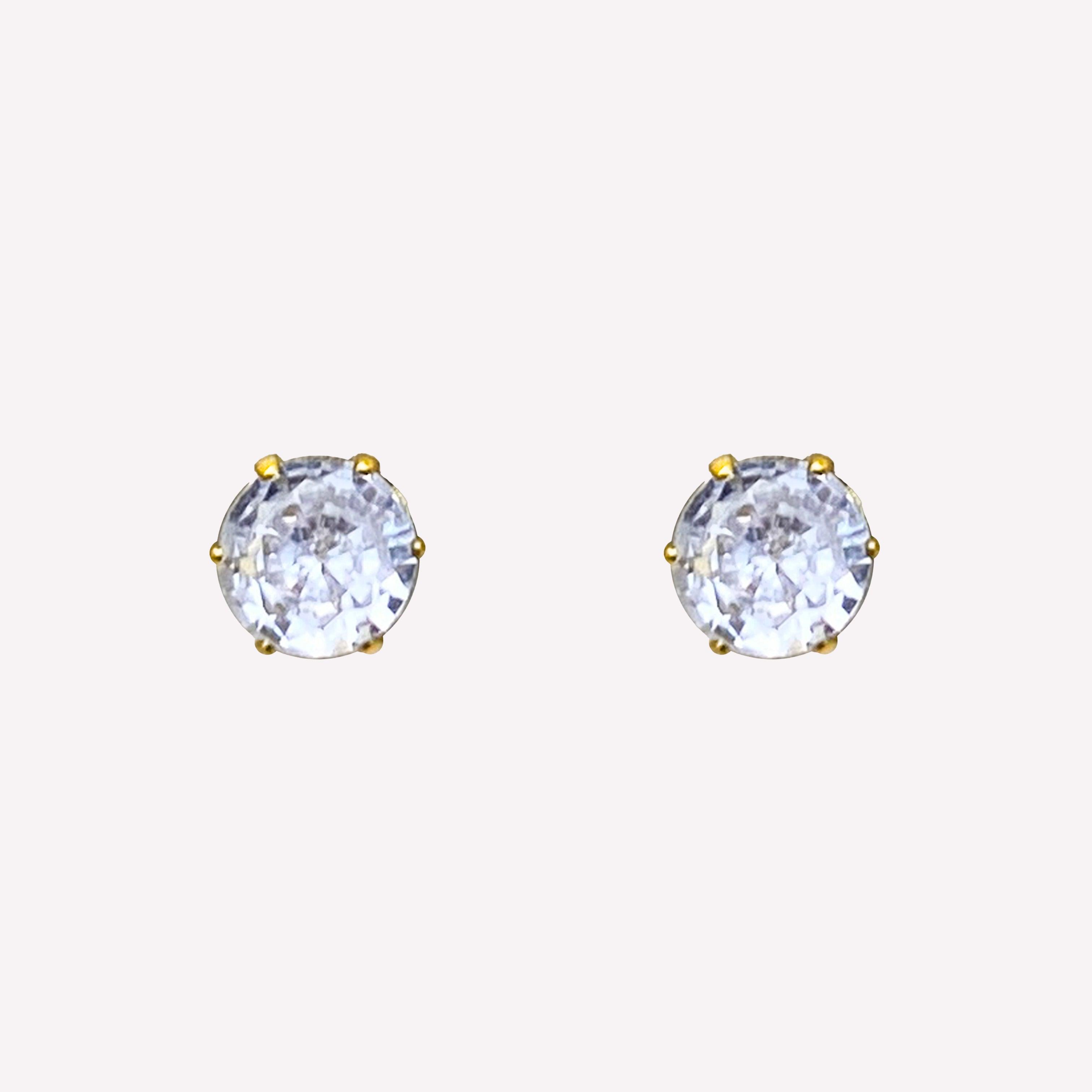 Clip-On Cubic Zirconia Rhinestone Stud Earrings – atrenda