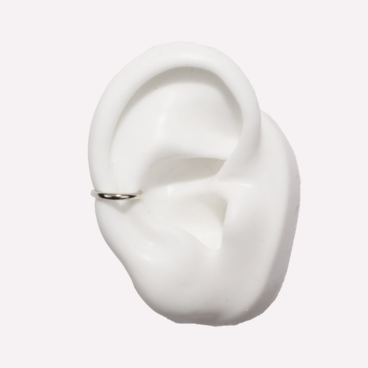 SIMPLE EAR CUFF CLIP-ON EARRINGS IN SILVER